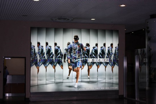 BIKKEMBERGS, печать на транслюцентном баннере, аэропорт Шереметьево, Терминал F BIKKEMBERGS, печать на транслюцентном баннере, аэропорт Шереметьево, Терминал F